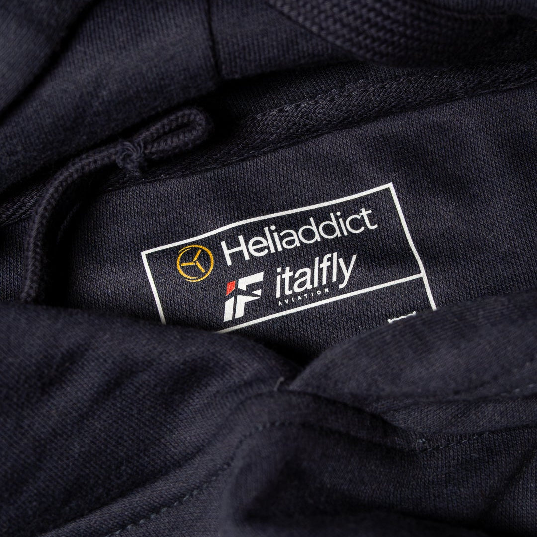 Felpa Heliaddict x Italfly "CABRI G2" - BLACK DESIGN